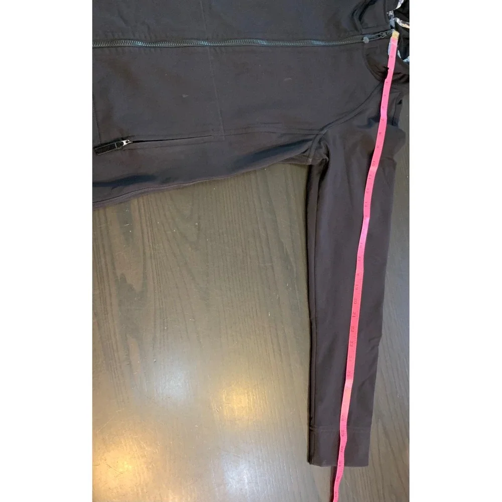 Lululemon Soft Shell Black Hooded Full Zip Long Jacket Coat Womens 4 Minimalist‎